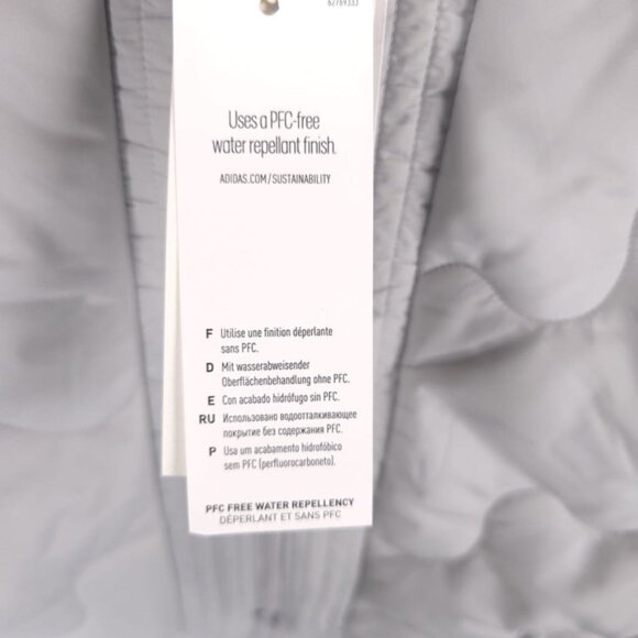 NWT Adidas Nuganic Light Insulation Jacket Vest Gray Black Oversized SMALL - Picture 13 of 16